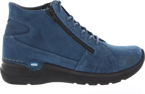 Botte à lacets pour femme Wolky - Why Antique Nubuck 0660611-804 Atlantic Blue - Taille 40