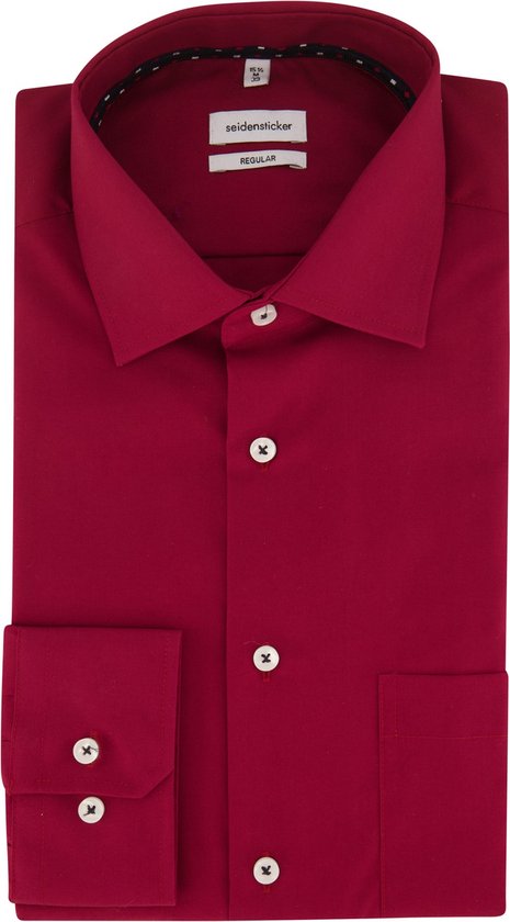 Seidensticker casual overhemd rood