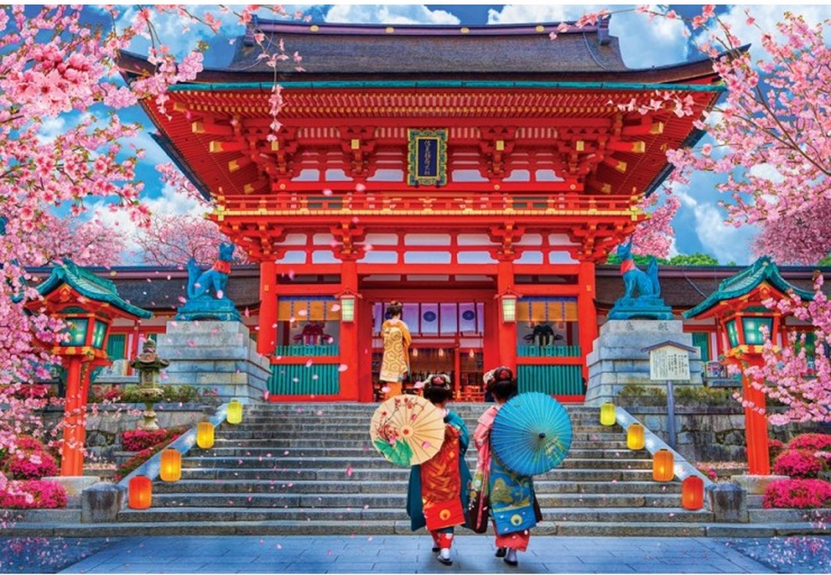 TOPMO - Japanse Tempel - 40X50CM- Diamond painting pakket - HQ Diamond Painting - VOLLEDIG dekkend - Diamant Schilderen - voor Volwassenen – ROND