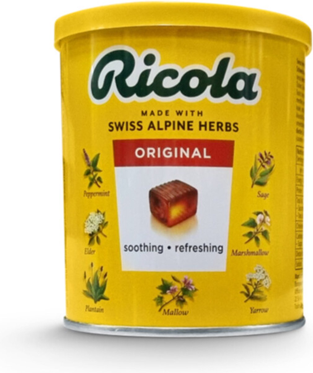 6x Ricola Keelpastilles Original Blik 250 gr