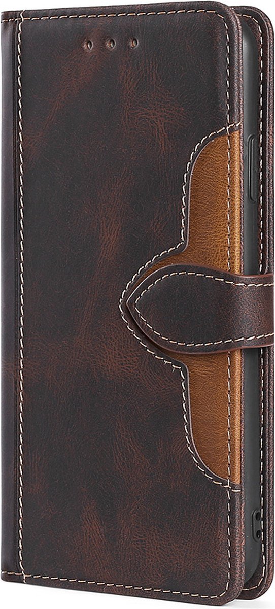 Hoesje geschikt voor iPhone 15 - Bookcase - Pasjeshouder - Portemonnee - Kunstleer - Bruin