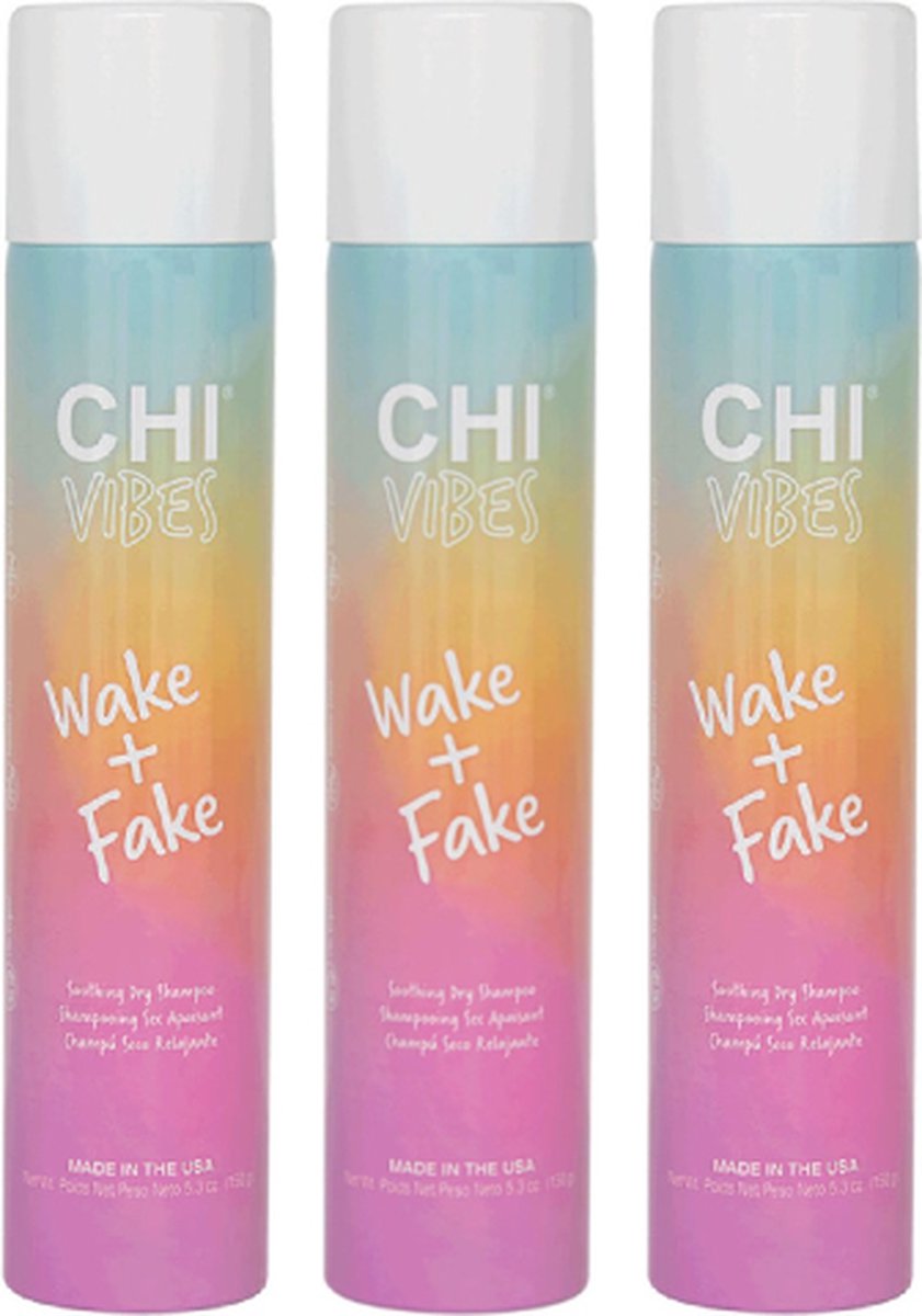 CHI Vibes Dry Shampoo - Droogshampoo vrouwen - Voor Alle haartypes - 3 x 150 gr