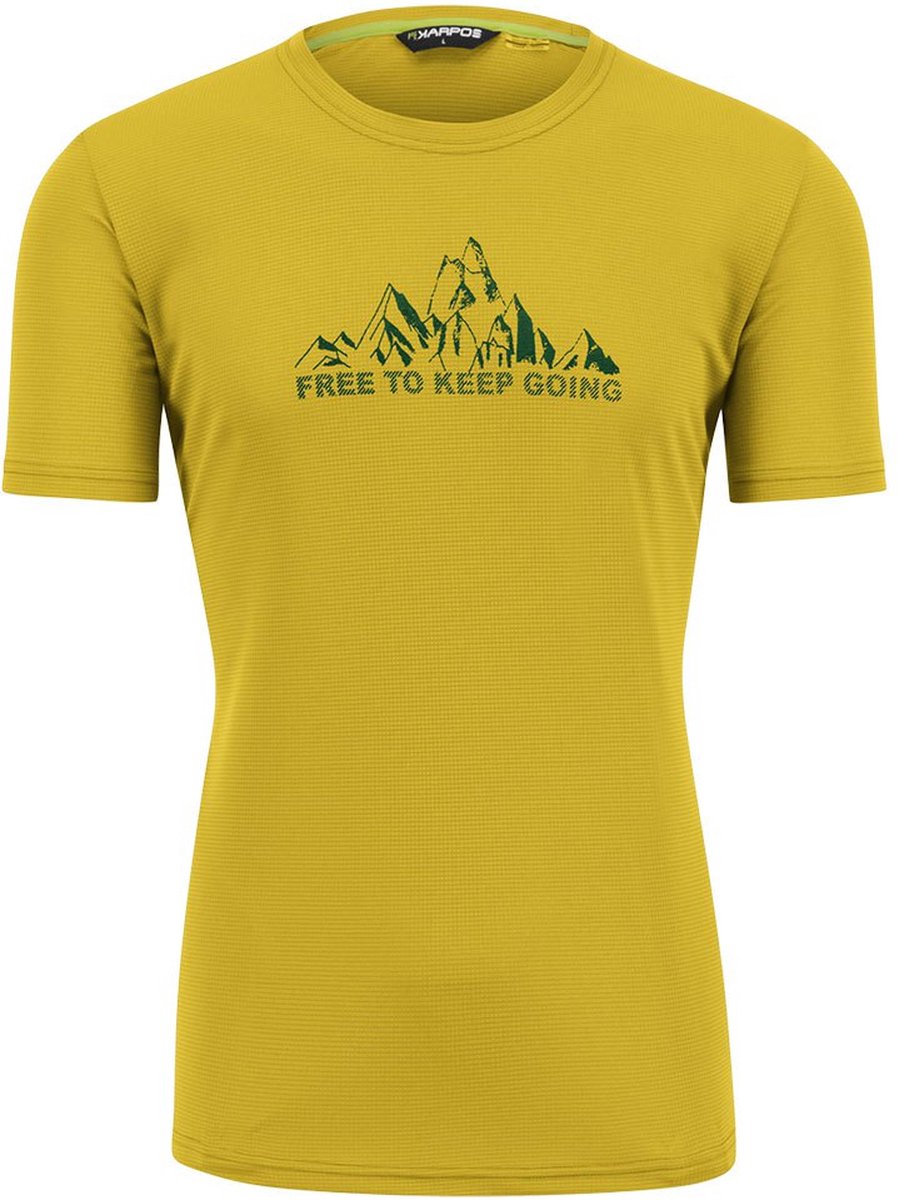 Karpos Loma Print T-shirt Met Korte Mouwen Geel XL Man