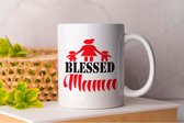 Mok Blessed Mama - MomLife - Gift - Cadeau - MommyLove - SuperMom - SuperMom - Moederliefde - MamaTijd - MoederLeven - MamaTrots