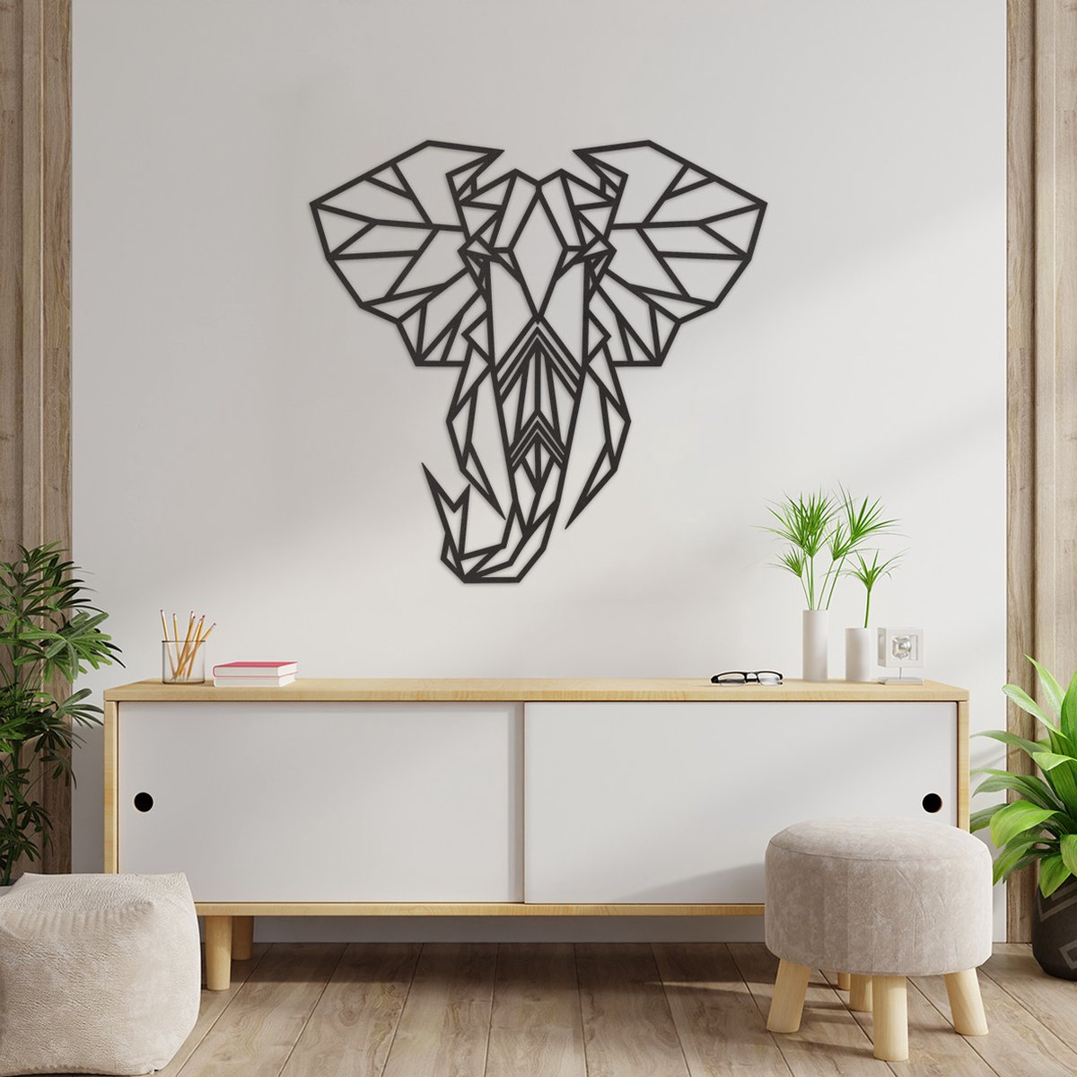 Houten Wanddecoratie Mahoniefineer Adelaar boven de bergen