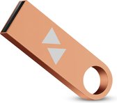 USB stick 3.0 Roze Aluminium Stijl 128GB Wit logo Hoge capaciteit voor bestanden en gegevens