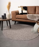 Rond vloerkleed Lush - taupe/lichtgrijs 240 cm rond