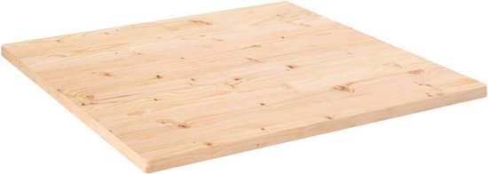 Massief Eiken Houten Tafelblad Vierkant 70x70 Cm 44mm Dik - Robuust Vervanging Tafelblad