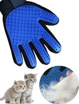 Gant épilateur chat et chien - Gant de soin de la fourrure - Épilateur pour animaux - Épilateur pour chat - Brosse pour animaux de compagnie - Peigne pour Chats - Poils de chien - Gant - Blauw