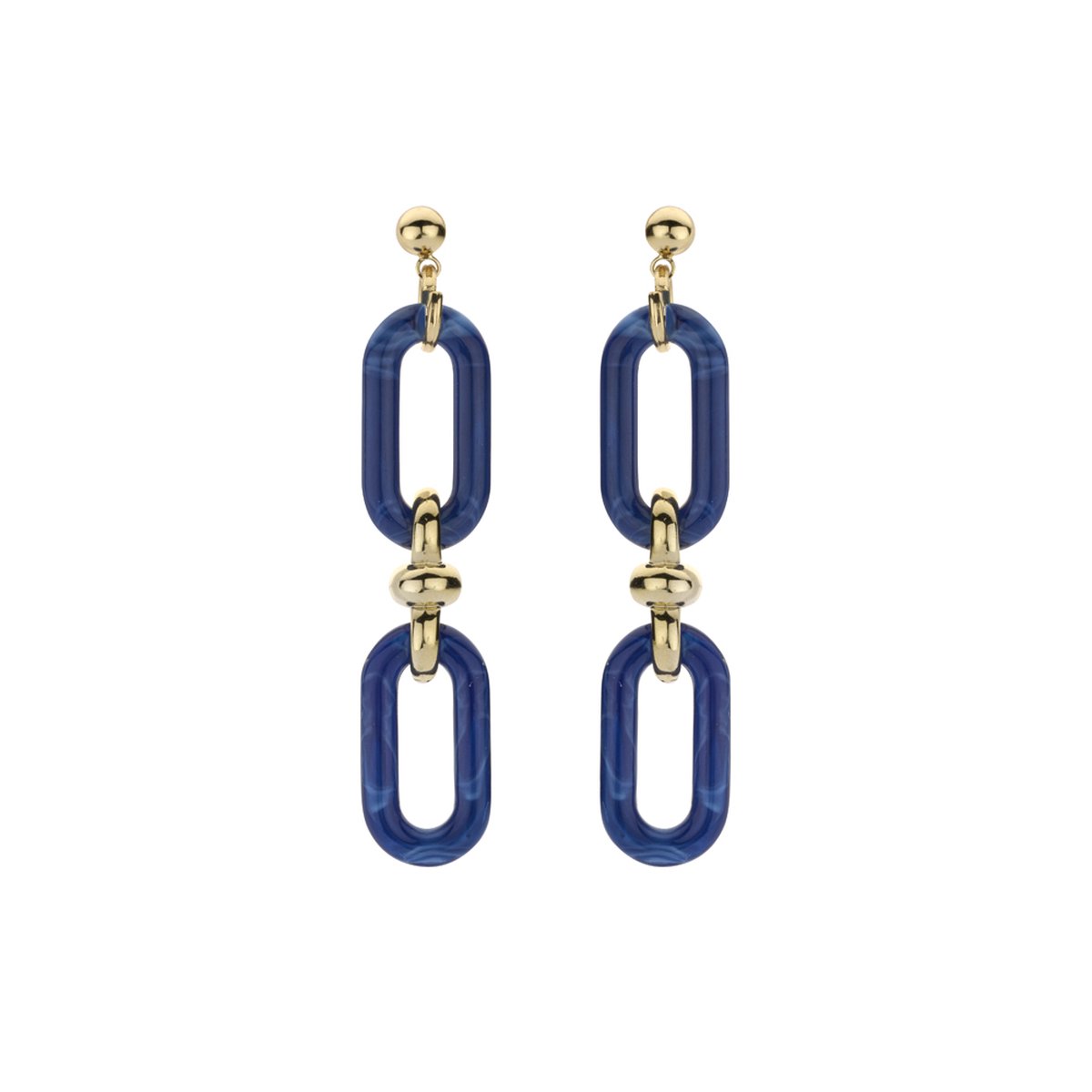 Les Cordes - PAN55 (OB) - Oorbellen - Blauw - Hars - Juwelen - Sieraden - Dames