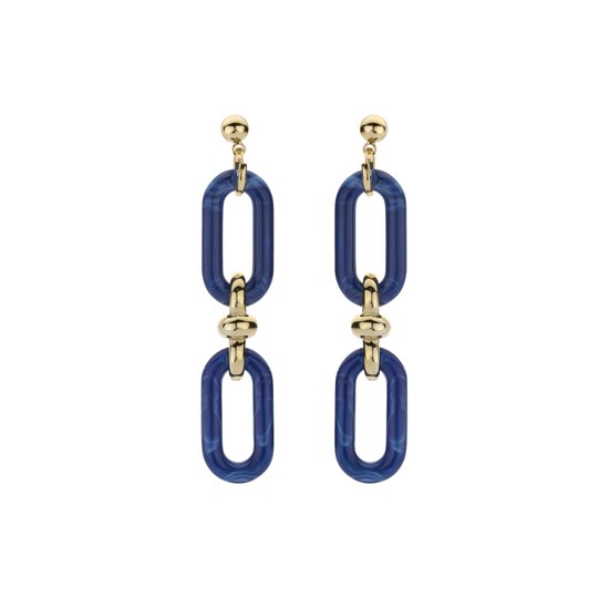 Les Cordes - PAN55 (OB) - Oorbellen - Blauw - Hars - Juwelen - Sieraden - Dames