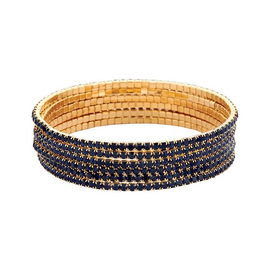 Les Cordes - PAN56 (AB) - Armband - Blauw - Metaal - Juwelen - Sieraden - Dames