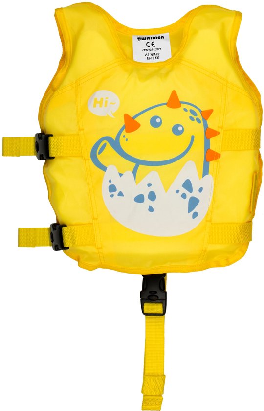 Waimea - Zwemvest Dier 2-3 Jaar - 15-19 Kg - Geel - Verstelbaar Drijfvest
