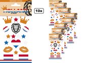 120x Tatouages ​​Holland - faux tatouage - Pays du Festival Fête à thème Néerlandais Oranje fun décalcomanies lion Sport