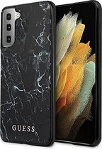Guess Marble Back Case - Geschikt voor Samsung Galaxy S21 Plus (G996) - Zwart
