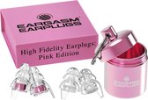 Eargasm High Fidelity Earplugs - Pink Edition - festival oordopjes in roze kleur - partyplug oordoppen voor muziekevenementen concerten en festivals - uitgaan gehoorbescherming