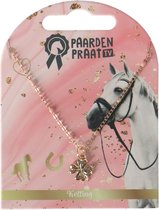 PaardenpraatTV Collier Trèfle à Quatre Feuilles Goud