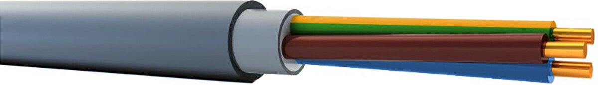 YMVK Kabel - Buitenkabel - 3x2.5mm - 3 Aderig - Grijs - 100 Meter - BES LED