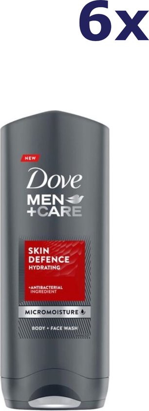 6x Dove Douchegel Men – Care Skin Defence 250 ml