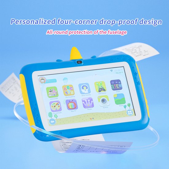 Tablette éducatif enfant ikido,écran tactile hd avec protection