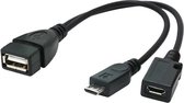 Gembird A-OTG-AFBM-04 câble USB 0,15 m Micro-USB B USB A Noir