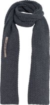 Knit Factory Carry Écharpe Tricotée Femme & Homme - Écharpe d'Hiver en Laine - Anthracite - 200x35 cm