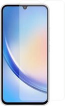 Case2go - Screenprotector voor Samsung Galaxy A34 - Case Friendly - Gehard Glas - Transparant