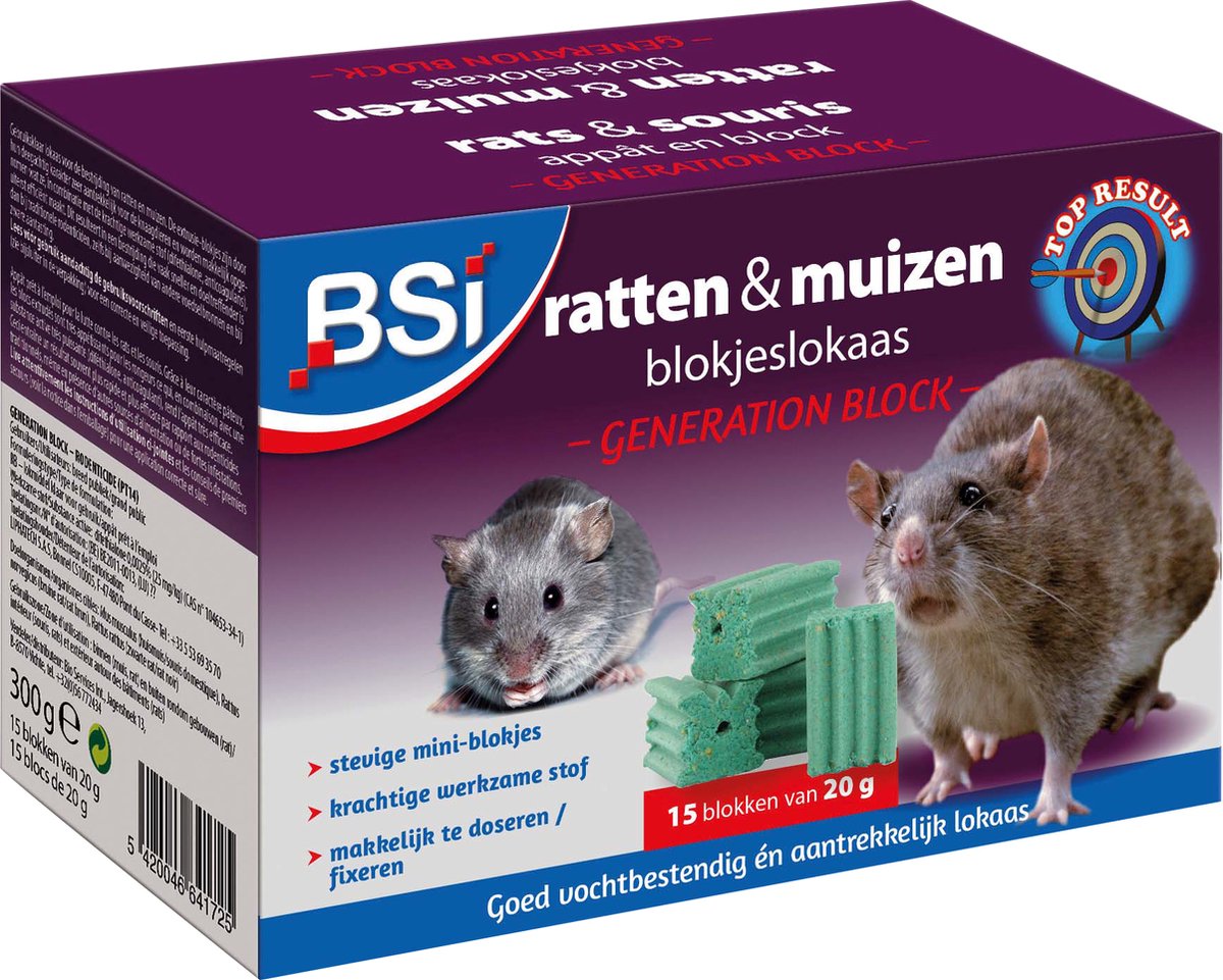 Boîte à appâts pour rats BSI - placez la mort-aux-rats en toute sécurité !
