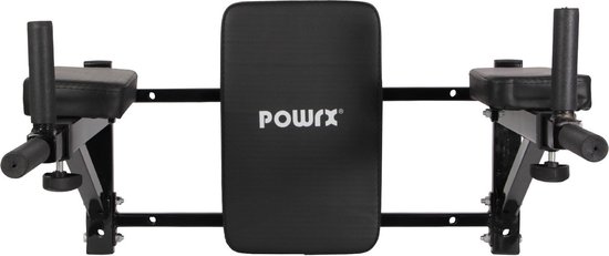PowrX© Dip Bar voor wandmontage - buikspiertrainer voor thuis - wandbar met padding - beenheffer buikspiermachine krachtstations - Dips Bar Push Up - POWRX