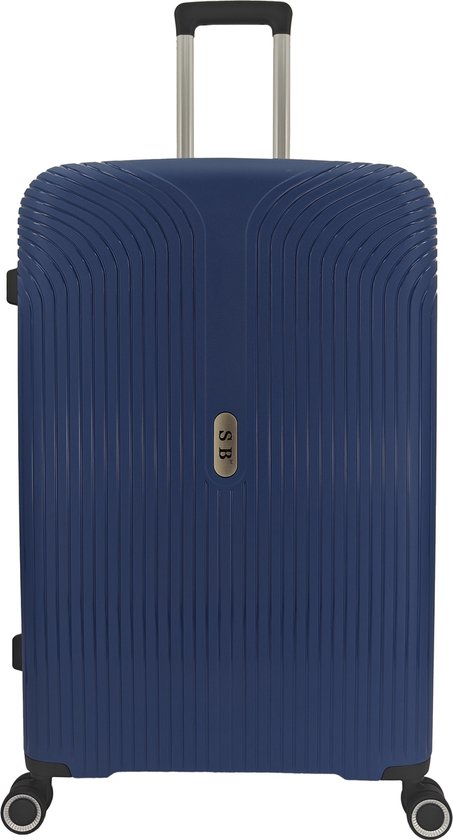 Foto: Sb travelbags bagage koffer 75cm 4 dubbele wielen trolley blauw tsa slot