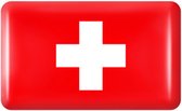Mini vlag sticker - autostickers - autosticker voor auto - 5 stuks - bumpersticker - Zwitserland