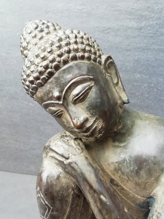 statue de Bouddha au repos en bronze/zen/Asie | bol