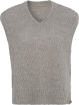 Knit Factory Luna Spencer Dames - Debardeur voor dames - Mouwloze trui - Dames Trui - Trui zonder mouwen - Iced Clay - 40/42