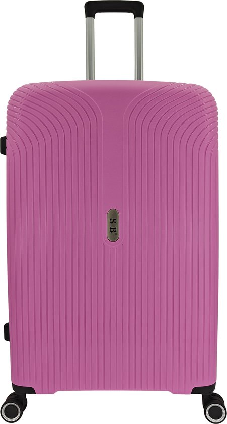 Foto: Sb travelbags bagage koffer 75cm 4 dubbele wielen trolley roze tsa slot