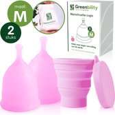 Greenbility Menstruatiecup met Sterilisator - Maat M - Duurzaam, Comfortabel en Zero Waste - Milieuvriendelijke Siliconen Cup