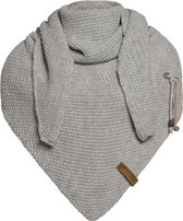 Knit Factory Coco Knitted Shawl - Driehoek Scarf Ladies - Écharpe XXL - Iced Clay - 190x85 cm - Y compris épingle décorative