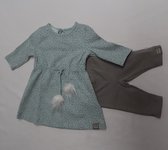 Ensemble - Robe + legging - Fille - Vert/gris - 0 mois 50