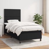 vidaXL-Boxspring-avec-matelas-tissu-noir-80x200-cm