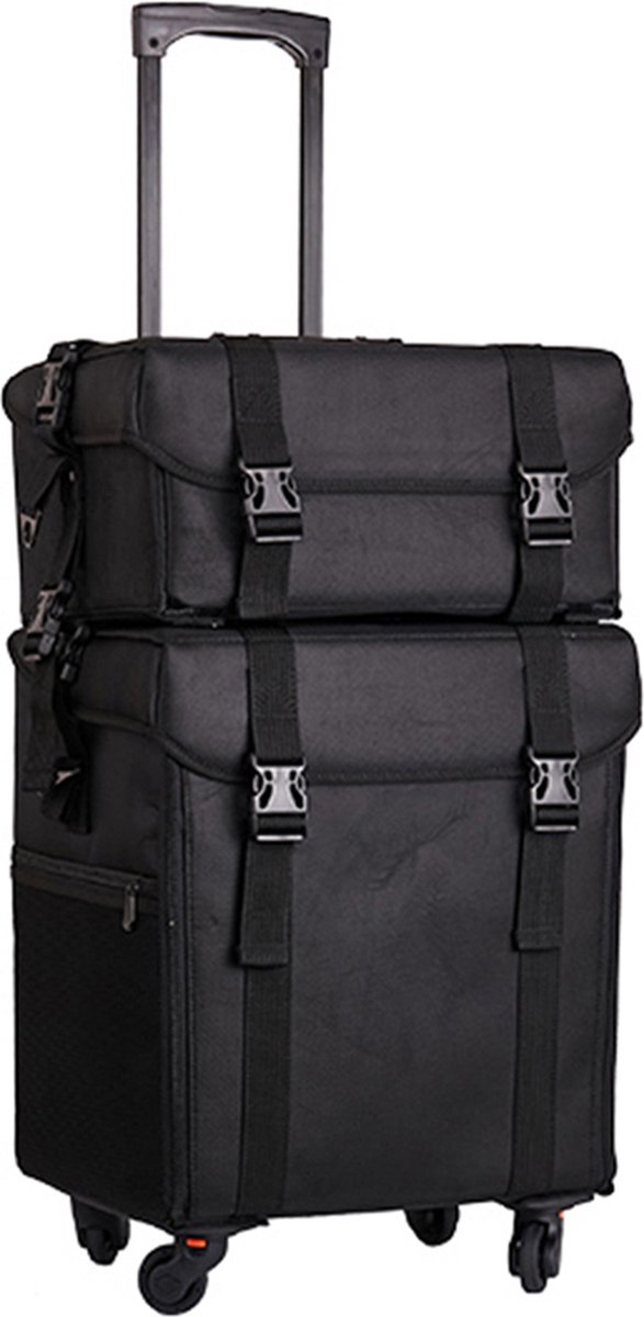 Goedkoopste Pedicurekoffer met Wieltjes - Zwart - 60x41x30 cm - Pedicure case - Ambulante Pedicure Koffer