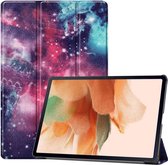 Tri-Fold Book Case - Geschikt voor Samsung Galaxy Tab S7 FE Hoesje - Galaxy