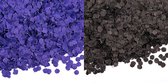 1 Kg confettis ronds 1cm violet/noir - papier - party à Thema festival fête anniversaire