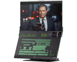 Mobile Pixels Geminos – Gestapelde Dubbele 24 Inch Monitor – FHD – 60hz – 10 in 1 dock