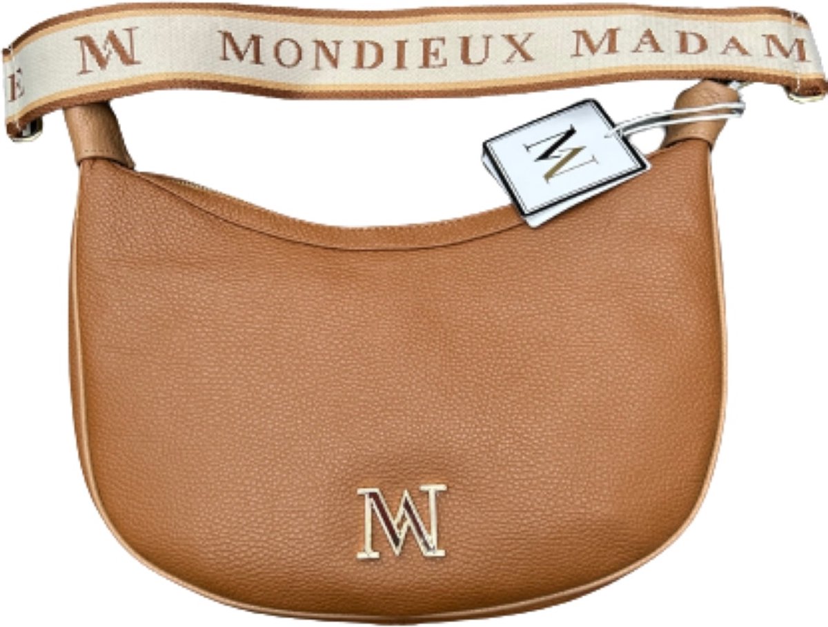 MONDIEUX MADAME - Leona - camelkleurig - Limited Edition - tas - handtas - gsm tas - crossbody - Italiaans design - leder