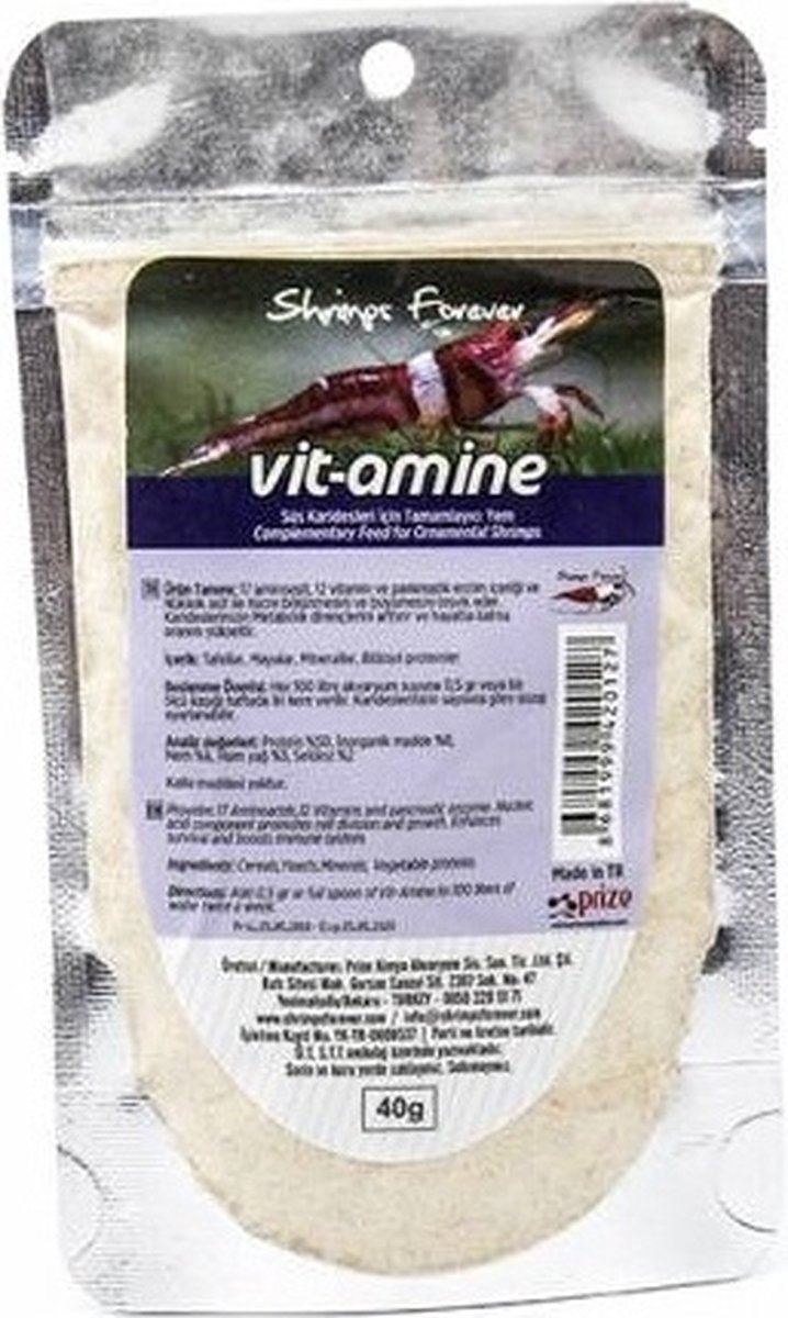 Shrimps Forever Vit-amine - Voor de ontwikkeling, immuunsysteem, overlevingskans en algehele conditie van garnalen - Garnalen voer voor Caridina & Neocaridina garnalen - Aquarium