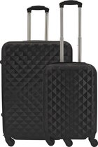 SB Travelbags kofferset - 2 delige 'Expandable' koffer - Zwart - 70cm/55cm