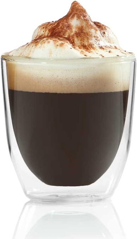 Foto: Dubbelwandig drinkglas waterglas van borosilicaatglas latte macchiato longdrink cocktailglas 4 stuks espressoglas 