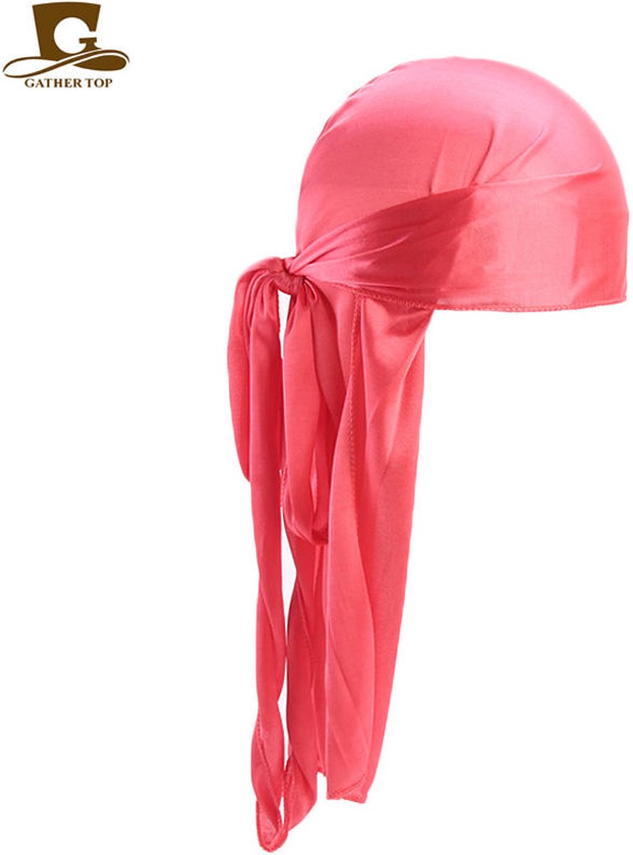 Durag - Hoofddeksel - Hoofddoek - Silky durag - Wave cap - Haarnet - Haardeksel - Watermeloen Rood