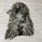 Lederstore Groenlandse schapenvacht grijs zwart wit 105x65cm M