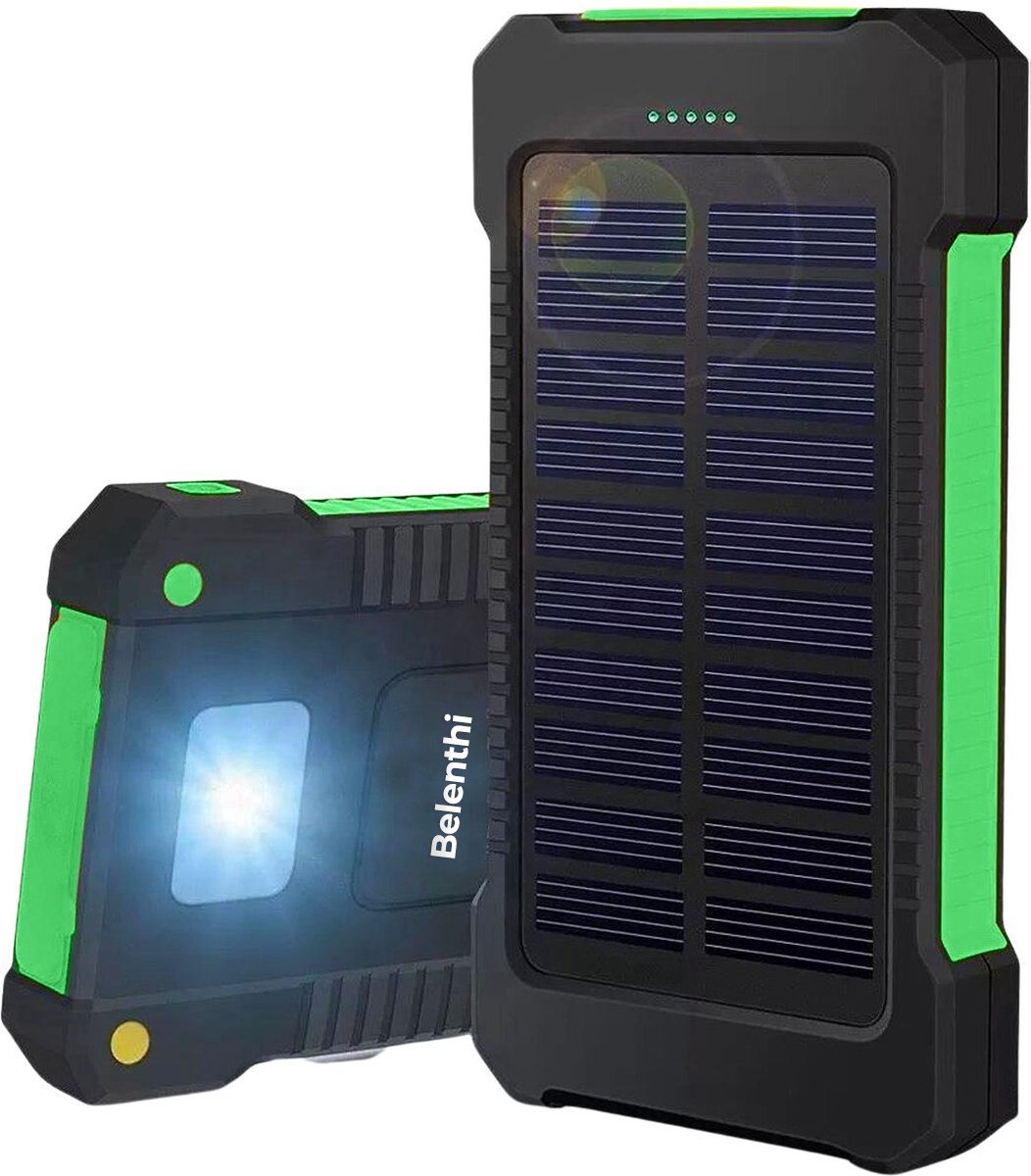 Belenthi Solar powerbank - Powerbank zonneenergie - Powerbank Iphone & samsung - Noodpakket -