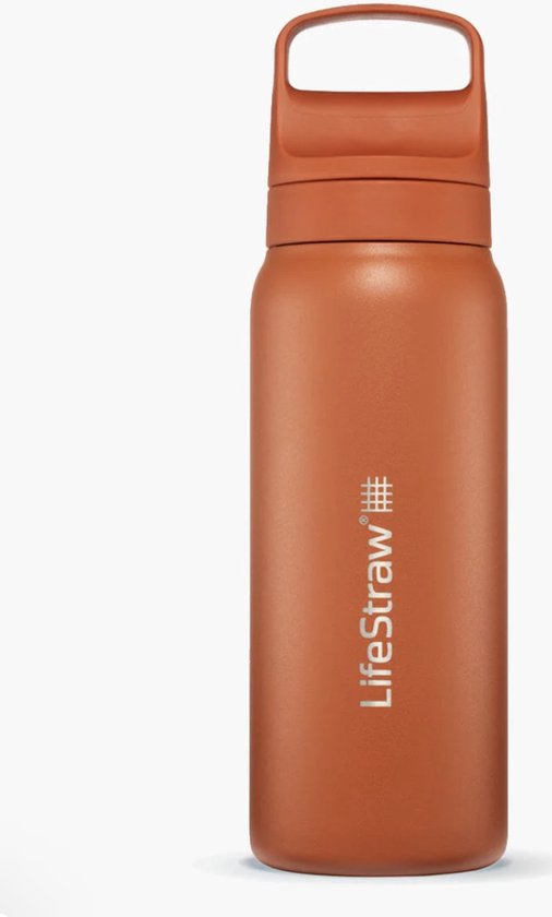 Lifestraw Go 2.0 - Stalen Waterfles met Filter - 700ml - Kyoto Orange